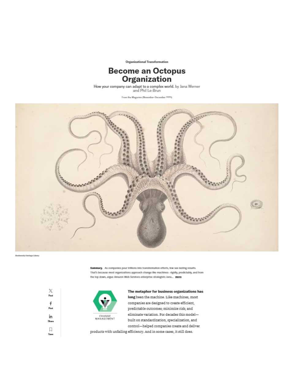 Become an octopus organization